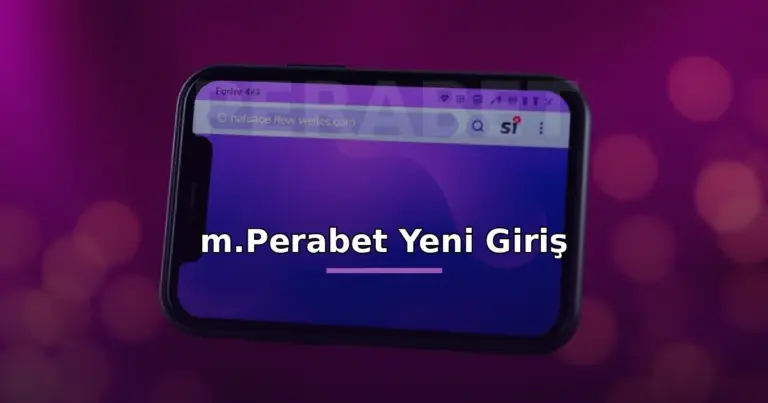 m.Perabet yeni giriş: mobil web sitesi açan tarayıcı görseli