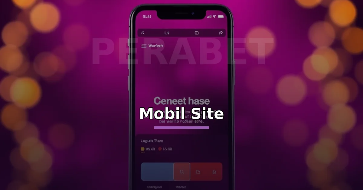 m.Perabet mobil site: responsive mobil web arayüzü