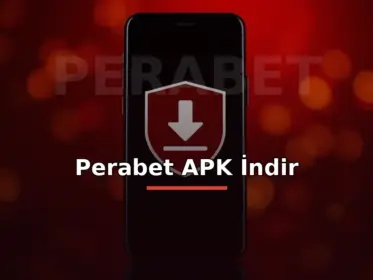 Perabet APK indir: indirme ikonlu ve güvenlik kalkanlı android telefon görseli