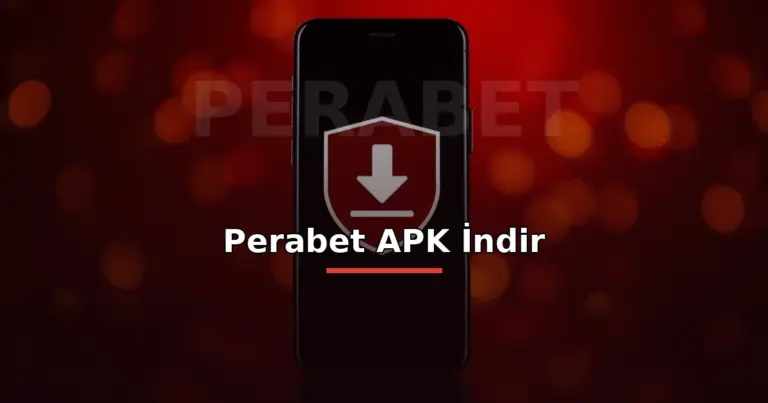 Perabet APK indir: indirme ikonlu ve güvenlik kalkanlı android telefon görseli