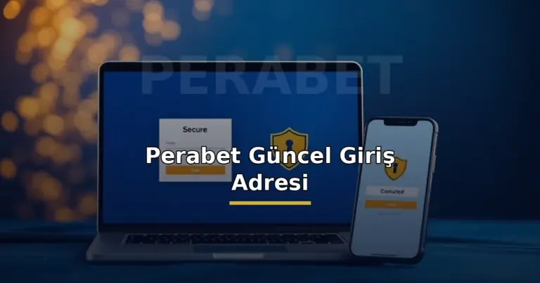Perabet güncel giriş adresi: laptop ve telefonda güvenli giriş sayfası görseli