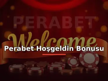 Perabet hoşgeldin bonusu: altın karşılama kurdelesi, jeton ve para görseli