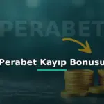 Perabet kayıp bonusu: iade oklu altın jetonlar, cashback görseli