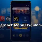 Perabet mobil uygulama: spor ve casino ikonlu modern uygulama arayüzü
