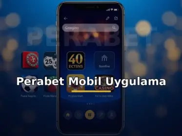 Perabet mobil uygulama: spor ve casino ikonlu modern uygulama arayüzü