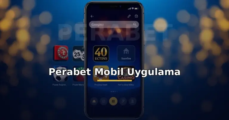 Perabet Mobil Uygulama 1 Perabet mobil uygulama: spor ve casino ikonlu modern uygulama arayüzü