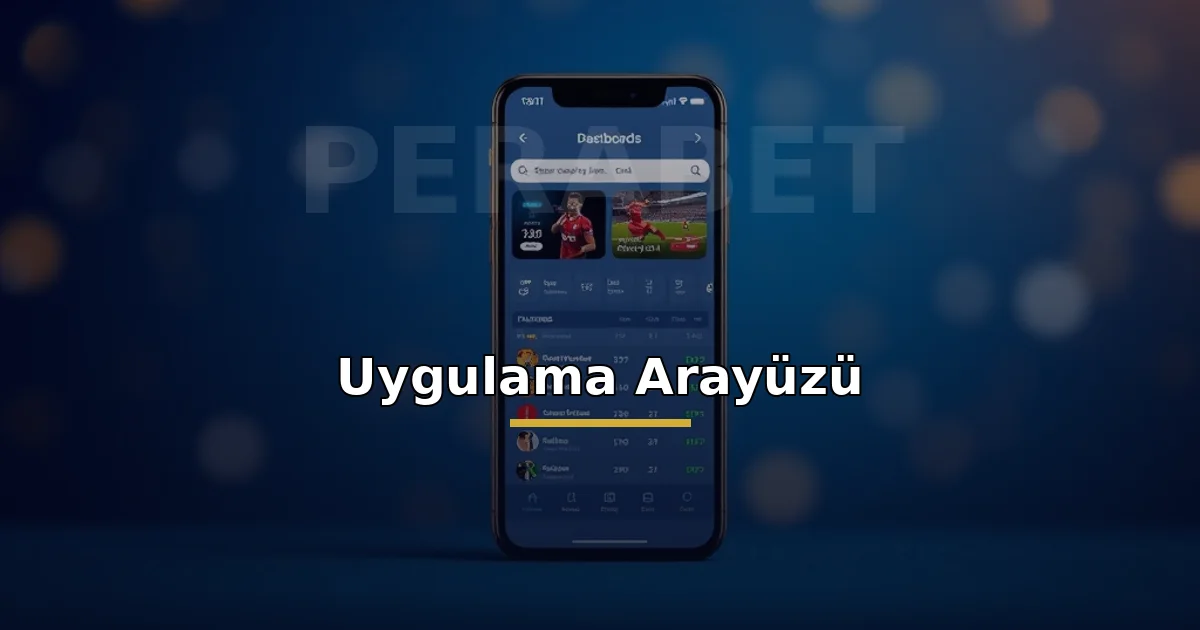 Perabet Mobil Uygulama 3 Perabet uygulama arayüzü: şık bahis uygulaması gösterge paneli