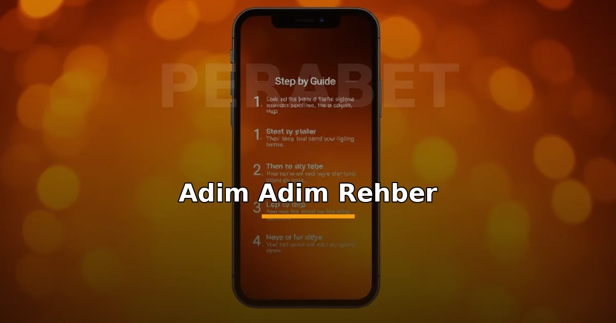 Perabet Nasıl Oynanır 3 Perabet adım adım rehber: ekranda adım adım kılavuz