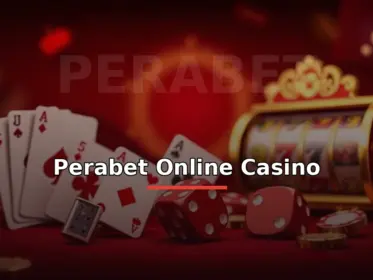 Perabet online casino: kart, zar ve slot ikonlu modern casino arayüzü görseli
