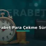Perabet para çekme süresi: jetonlar ve cüzdan yanında saat, hızlı çekim görseli