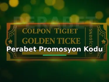 Perabet promosyon kodu: kod alanı olan parlayan altın kupon görseli