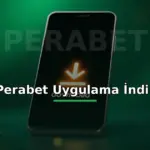 Perabet uygulama indir: parlayan indirme oklu telefon görseli