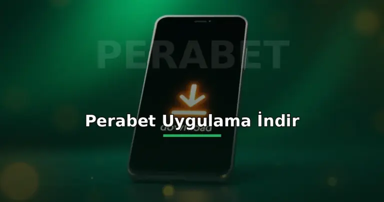 Perabet uygulama indir: parlayan indirme oklu telefon görseli