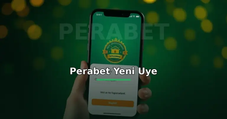Perabet yeni üye: karşılama rozetli üyelik formu görseli